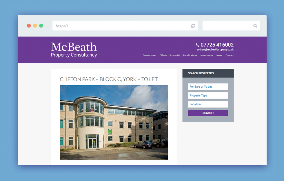 McBeath Property Consultancy: Website by Intravenous