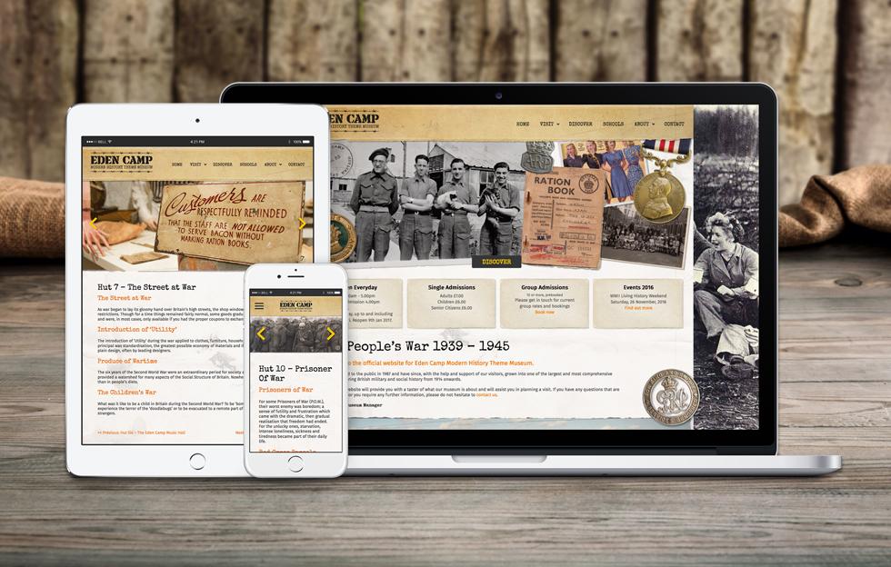 Eden Camp: Website by Intravenous